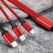 ROBUST 路泊斯特 车载三合一快充数据线 1.2M 3A