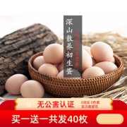 巴根草 初生蛋 农家散养新鲜土鸡蛋40枚 券后29.8元包邮