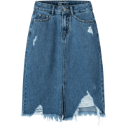 限尺码：限尺码：Semir 森马 11-038200050 女士高腰牛仔裙 21元
