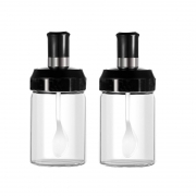 简着 勺盖一体防潮玻璃调料瓶 250ml*2个 6.9元包邮（需用券）