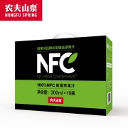 限地区： NONGFU SPRING 农夫山泉 100%NFC新疆苹果汁 300ml*10瓶 *2件 70元包邮（2件5折）
