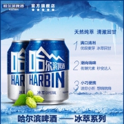 Harbin哈尔滨啤酒 冰萃小嗨啤255ml*24听 券后39.9元包邮