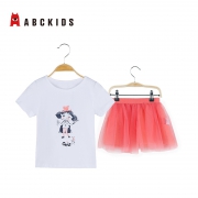 abckids  女童T恤+纱裙套装 F82140260-1 46元包邮（需用券）