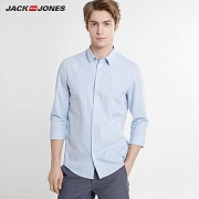JackJones 杰克琼斯 219231510 男士修身七分袖衬衫