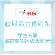 促销活动：京东 校园活力食尚趴 学生专享