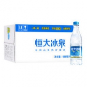 京东PLUS会员： 恒大冰泉 长白山天然弱碱性矿泉水 500ml*24瓶 *4件