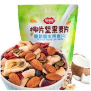 福事多营养早餐谷物冲饮 椰奶蔓越莓坚果水果麦片 代餐即食食品干吃速食零食450g *9件