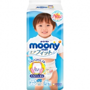 京东PLUS会员：moony 尤妮佳 男婴用拉拉裤 XL38片 *4件 294.2元包邮（需用券，合73.55元/件）