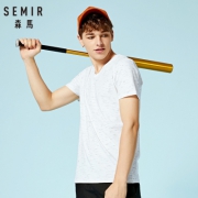 限尺码：Semir 森马 男士花纱领短袖T恤