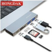 Type-C扩展坞 充电+1*TYPEC+2*USB3.0+TF/SD