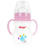 美泰滋 Matyz 宽口径PP自动奶瓶 婴儿奶瓶 180ML MZ-0615 粉色 *7件