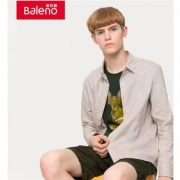 Baleno 班尼路 88704001 男士棉麻衬衫
