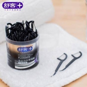 舒客 牙线棒 扁线牙线 8盒(黑色)