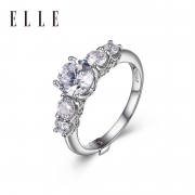 ELLE 莫桑石戒指 1克拉（赠DW玫瑰金手镯） 390元包邮（需用券）