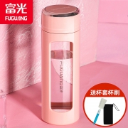 富光玻璃杯双层水杯女学生便携网红杯子ins风男士可爱家用泡茶杯 ￥24.9