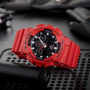 Casio卡西欧正品手表男电子G-SHOCK系列 时尚双显表GA-100B-4A
