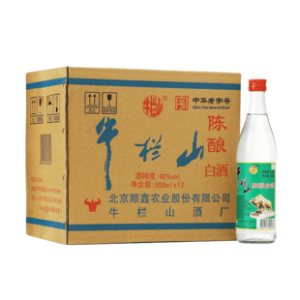 牛欄山白酒酒水42度二鍋頭陳釀500ml12支整箱裝白牛二白酒1679元