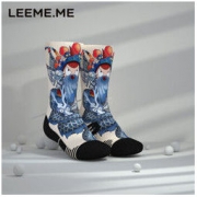 LEEME.ME 粒米 神兽系列 个性图案中筒袜 *4件