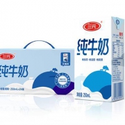 限地区：三元 小方白纯牛奶 250ml*24盒