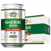 限地区：Harbin 哈尔滨啤酒 醇爽 330ml*24听整箱 *2件