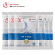 芦花海盐 无碘细盐400g*6袋