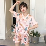 夏季短袖宽松薄款夏天女士家居服