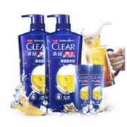 清扬(CLEAR)男士去屑洗发水套装 啤酒酷爽型720gx2送啤酒酷爽型洗发露100gx2 KPL(氨基酸洗发) *2件