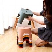 葛诺 家用塑料板凳 215*195mm 儿童款 （3色可选）