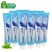 京东PLUS会员： LION 狮王 Fresh White 冰爽亮白牙膏 冰凉薄荷 160g*6支装 +凑单品