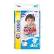 百亿补贴：GOO.N 大王 维E 环贴式纸尿裤 L68片 69元包邮