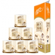 限地区:清风 卷纸 原木纯品三层240段*12卷×7件