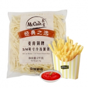 麦肯 臻选1/4细（铜牌）冷冻薯条2kg*3件+澳洲精选西冷牛排 200g 89元（多重优惠）