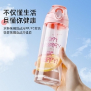 带吸管杯大人孕妇产妇水杯可爱少女简约清新森系儿童运动便携杯子
