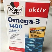 120粒，Doppelherz 双心 Omega-3 深海鱼油1400mg胶囊