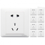 Schneider Electric 施耐德 睿意系列 五孔插座 白色 10只装 49.45元（限前1小时）