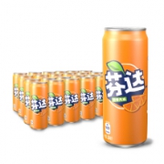 限地区：芬达 橙味汽水 330ml*24罐