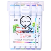 TRUECOLOR 真彩 MK3188-24 马克笔双头套装 盒装 24色 *5件 106.9元包邮（合21.38元/件）