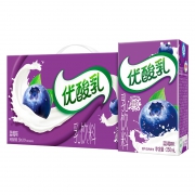 限地区：伊利 优酸乳 无菌砖 蓝莓味250mL*24盒*2件