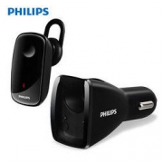 PHILIPS 飞利浦 SHB1801 车载充电器 车载蓝牙耳机 黑色