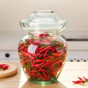 Tianxi 天喜 加厚玻璃腌菜坛子 5斤装 送清洁刷 18元包邮（需用券）