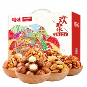 限地区：百草味 每日坚果年货坚果炒货礼包 1362g 8袋 *4件