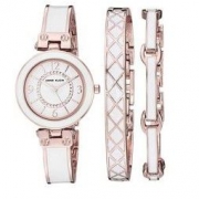 中亚Prime会员： Anne Klein AK/3296 女士时尚手表手镯套装