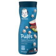 Gerber 嘉宝 泡芙宝宝零食 苹果肉桂味 42g/罐 *7件 101.9元包邮（合14.56元/件）