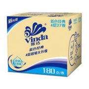 维达(Vinda) 卷纸 蓝色经典4层180g卫生纸巾*27卷(整箱销售) *2件