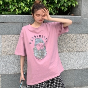 sxuk 101 女士印花五分袖T恤 38元包邮（需用券）