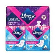 Libresse薇尔日夜组合卫生巾套装极薄瞬吸绵柔3包（日用240mm*10p*2包+加长夜用420mm*6p）北欧小V巾 *2件