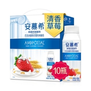 伊利 安慕希 高端颗粒系列 希腊风味酸奶 草莓+燕麦200g*10瓶/箱 *3件