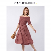 CacheCache 9379053344 一字肩连衣裙 90.9元包邮