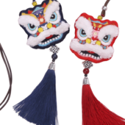 索芙兰 手工刺绣DIY材料包 国风醒狮*2件