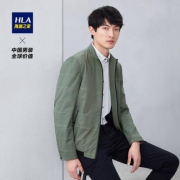 海澜之家 HWJAD1R003A 男士立领条纹夹克